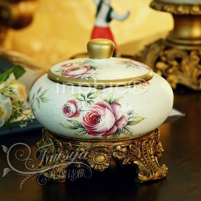 INPHIC-家居家飾歐式裝飾品陶瓷樹脂果盤收納煙灰菸灰缸