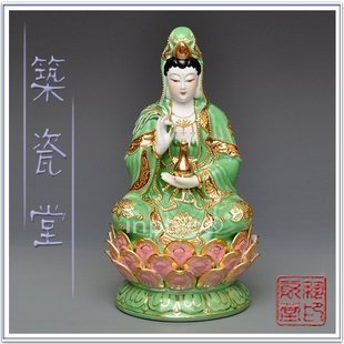 INPHIC-宗教 景德鎮雕塑陶瓷玉觀音工宗教擺飾 手工陶瓷觀音菩薩滴水觀音