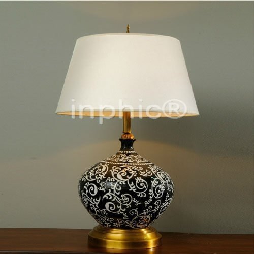 INPHIC-新中式大氣高級復古客廳書房臥室燈具陶瓷純銅檯燈b