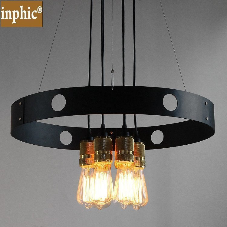 INPHIC-loft北歐復式鄉村酒店會所咖啡廳客廳書房臥室工業風六頭吊燈