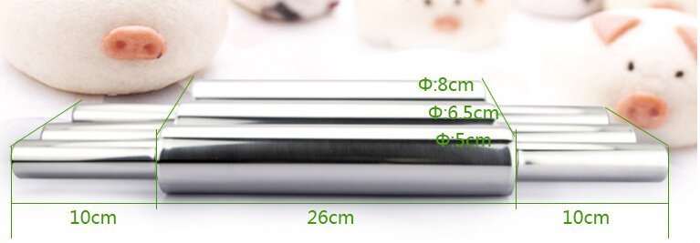 INPHIC-家用不鏽鋼亮面?麵杖 壓面棍面桿 撖麵棍 做薄餅麵包必備（大）