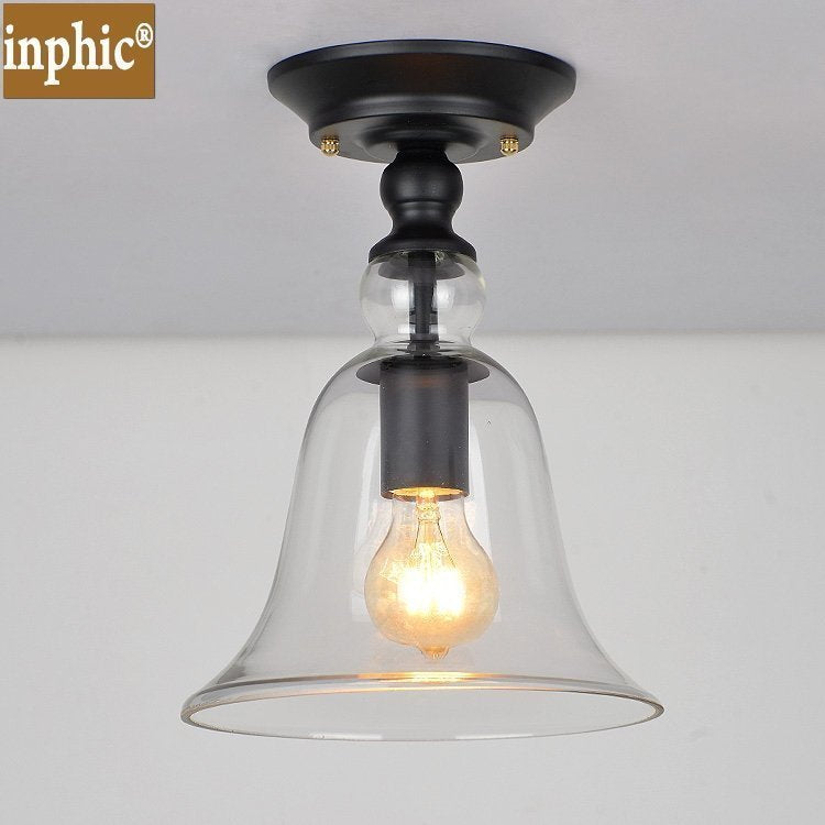 INPHIC-美式北歐復古鈴鐺玻璃吸頂燈 創意現代簡約美式餐咖啡廳壁吊燈 玻璃吊燈