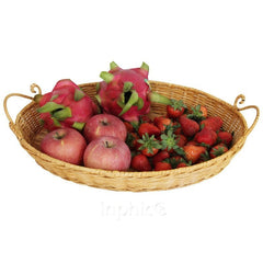 INPHIC-果盤創意時尚水果盤大號藤編麵包託盤歐式乾果盤竹製品果盤麵包籃