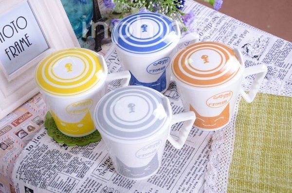 INPHIC-陶瓷杯 帶蓋貓咪圖案 創意家居用品 工藝