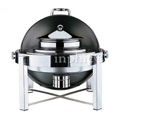 INPHIC-不鏽鋼全翻蓋圓形自助餐湯爐保溫湯鍋糖水保溫桶粥水加熱爐自助餐爐