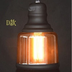 INPHIC-現代簡約餐廳吧臺咖啡廳燈具 復古個性酒吧工業客廳玻璃吊燈 D款