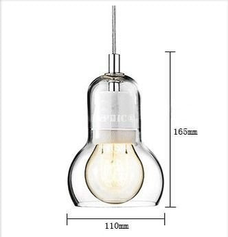 INPHIC-創意個性吧檯燈 餐廳書房臥室簡約現代led 球形葫蘆玻璃吊燈  小款