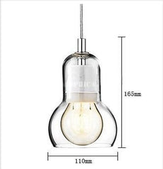 INPHIC-創意個性吧檯燈 餐廳書房臥室簡約現代led 球形葫蘆玻璃吊燈  小款