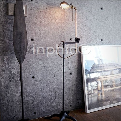 INPHIC-美式古董復古工業燈具 落地燈 鑄鋼黃銅落地款