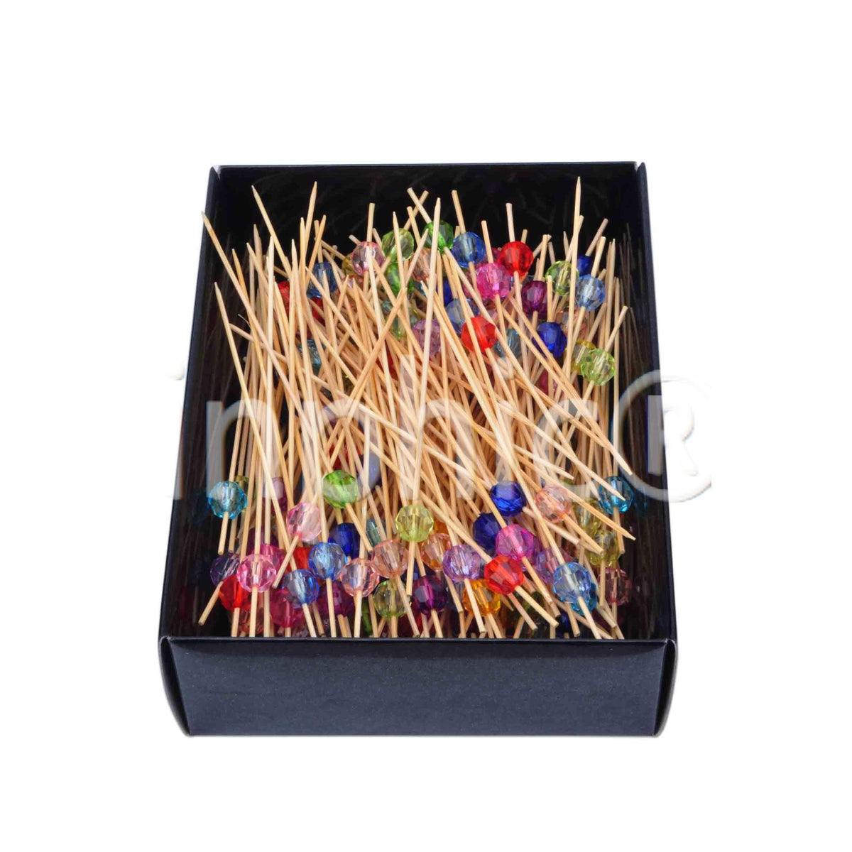 INPHIC-彩色壓克力足球款雞尾酒簽 水果簽 盒裝水果叉酒針馬天尼插橄欖簽