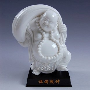 INPHIC-佛像 福滿乾坤彌勒笑佛瓷佛像招財進寶布袋和尚