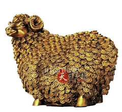 INPHIC-開運 開光銅羊擺件純銅金錢羊工藝品 十二生肖羊 家居風水招財裝飾品