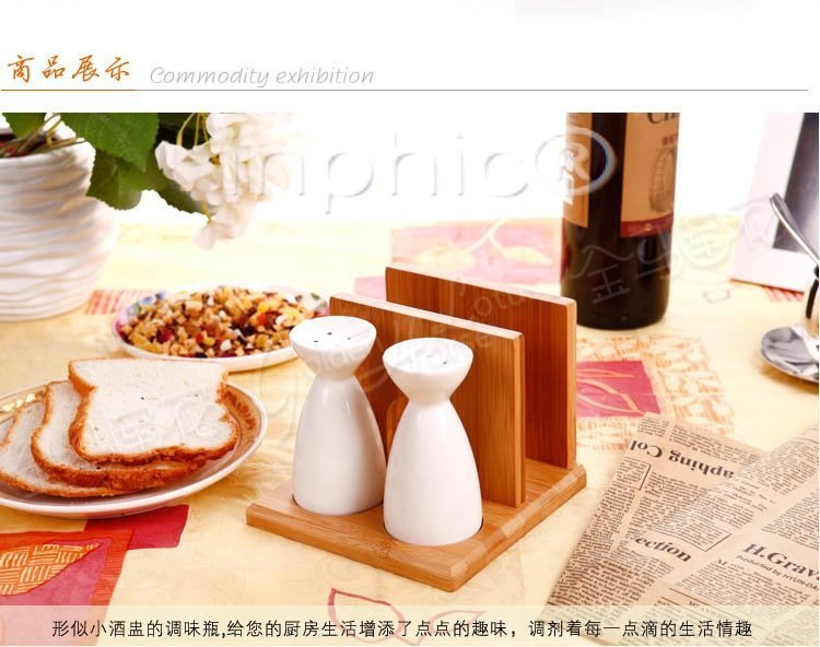 INPHIC-家居廚具套組 白瓷竹木調味組合 調料瓶調味罐多用型 調味瓶套裝