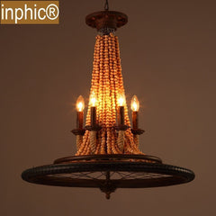 INPHIC-loft創意個性復古餐廳吧臺美式鄉村鐵藝工業風輪胎吊燈