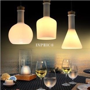 INPHIC-北歐簡約現代三頭長條客廳餐廳燈史瑞克魔法瓶子玻璃藝術吊燈 小款B款