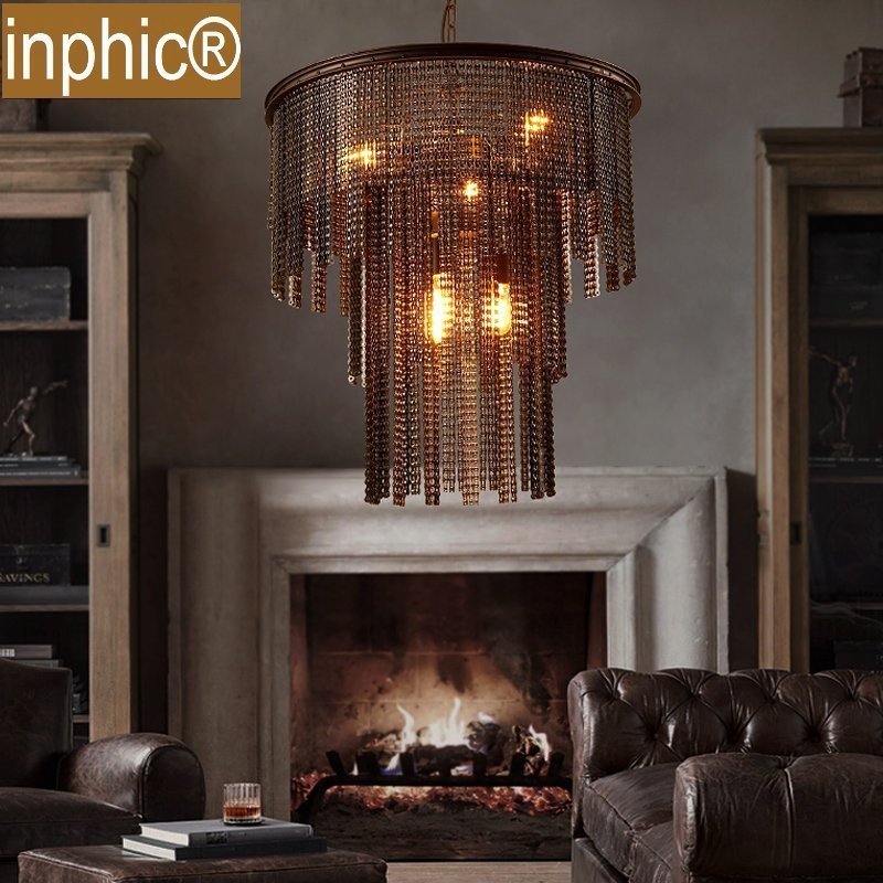 INPHIC-loft鐵藝吊燈復古工業風重金屬創意餐廳酒吧咖啡館客廳個性吊燈