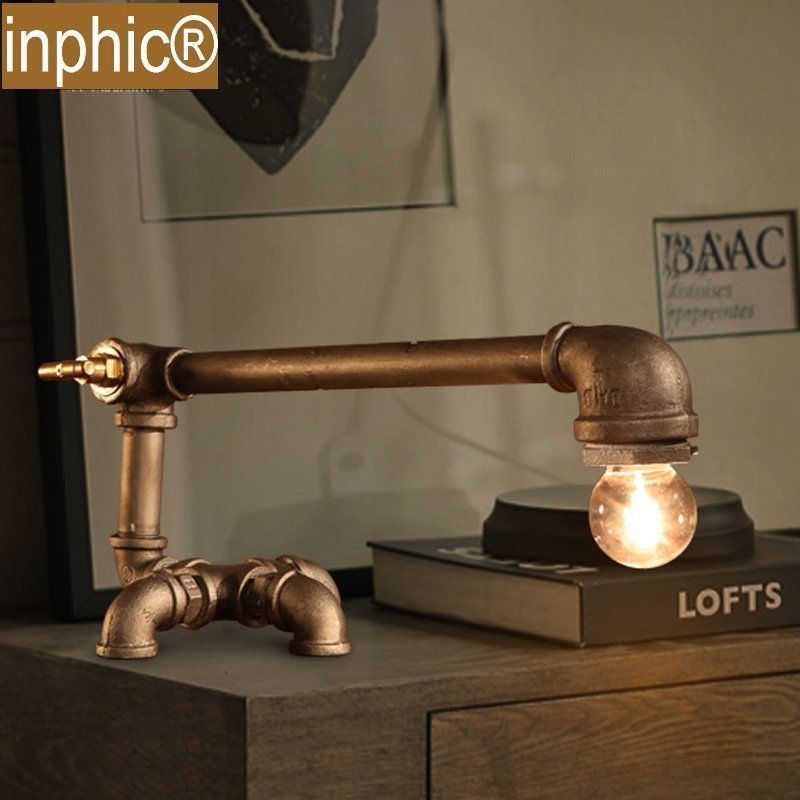 INPHIC-loft復古工業咖啡廳酒吧裝飾水管檯燈個性創意燈具燈飾
