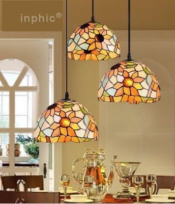INPHIC-可馨歐式蒂凡尼田園創意吧臺 書房 臥室 餐廳 吊燈三頭燈具