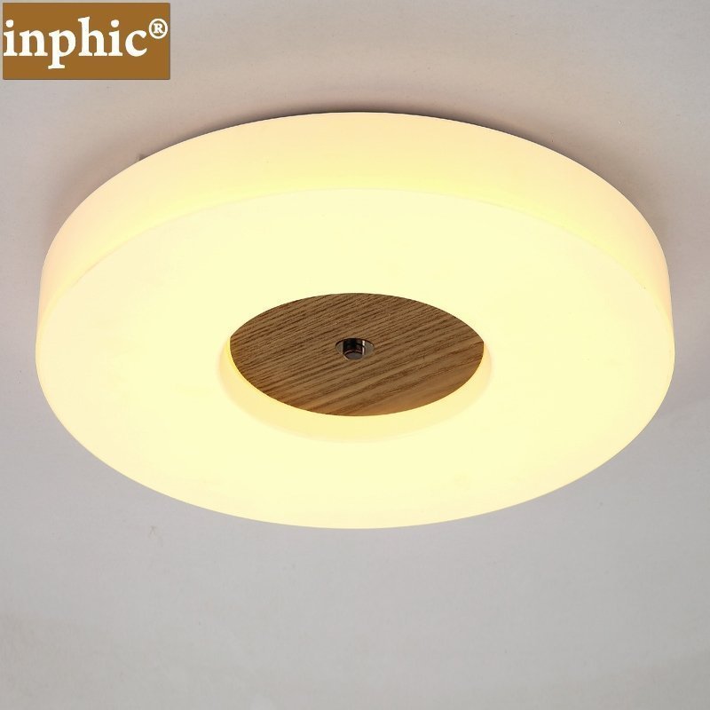 INPHIC-溫馨浪漫主臥室燈實木led吸頂燈廚房門廳衛生間陽台田園調光變色 小款