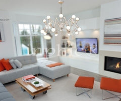 INPHIC-美式復古餐廳客廳鐵藝燈具現代簡約辦公室黑寡婦蜘蛛吊燈 12頭黑色