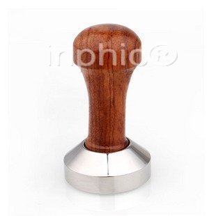 INPHIC-意式泵壓咖啡機必備 花梨木手柄 不鏽剛壓粉器 壓粉錘