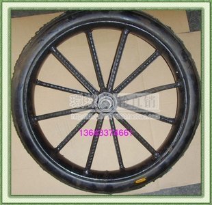 INPHIC-五金18吋實心附業用工礦輪 條輪 手推車配件