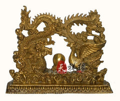 INPHIC-開運 銅龍鳳吉祥開光純銅龍和鳳凰擺件吉祥如意工藝品龍年吉祥物擺設