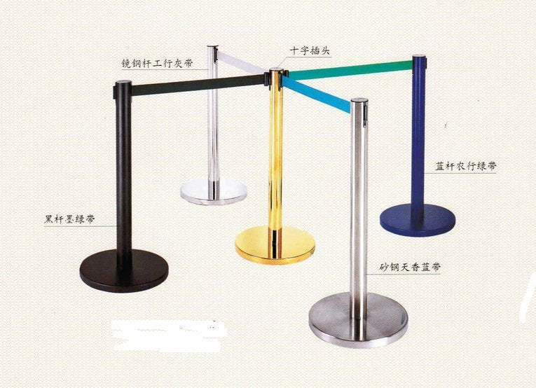 INPHIC-伸縮帶欄桿座 防護欄 隔離帶 飯店銀行 2米線銀行警戒欄 黑色欄桿