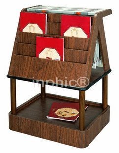 INPHIC-日式飯店大堂報紙架 創意時尚報刊架資料架 實木書報架 木質