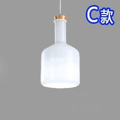 INPHIC-北歐簡約現代三頭長條客廳餐廳燈史瑞克魔法瓶子玻璃藝術吊燈 小款C款