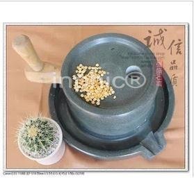 INPHIC-家用純天然手工石磨上盤22下盤35天然青石原汁原味豆漿手搖石磨