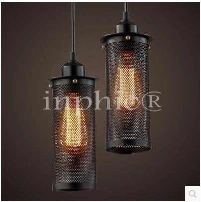 INPHIC-歐式復古loft單頭鐵藝術咖啡廳服裝店現代小吊燈罩餐廳燈