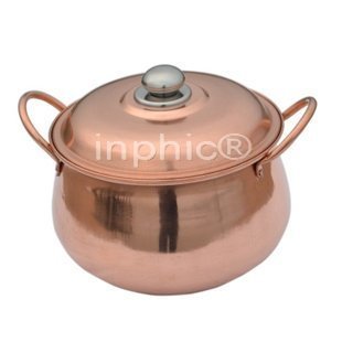 INPHIC-純銅餐具蒸鍋 紅銅湯鍋 銅鍋 銅把手24CM