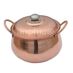 INPHIC-純銅餐具蒸鍋 紅銅湯鍋 銅鍋 銅把手24CM