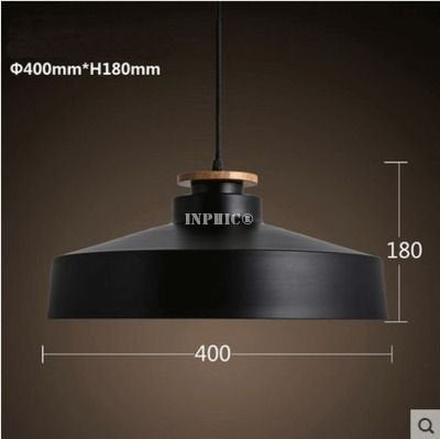 INPHIC-復古創意餐廳吊燈美式個性鐵藝咖啡廳火鍋店鍋蓋北歐木藝吧臺吊燈 16