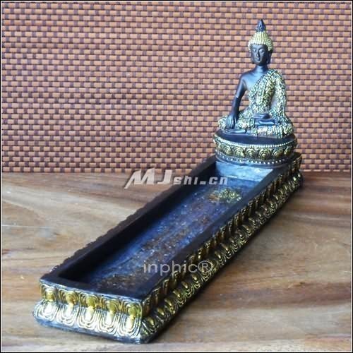 INPHIC-宗教 東南亞風格 佛像 泰國泰式風情 家居飾品 工藝擺飾 樹脂 坐佛香座