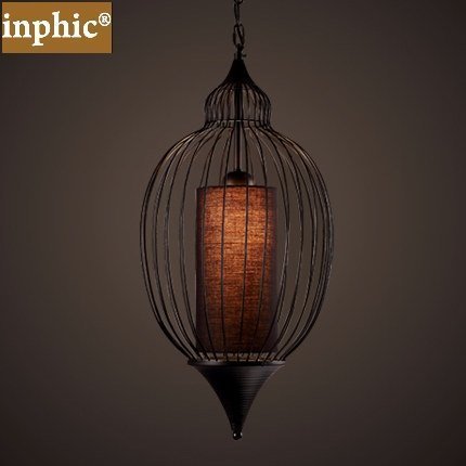 INPHIC-北歐復古工業大貴族鐵藝鳥籠 吊燈 簡約餐廳酒吧吧臺創意藝術吊燈 B款