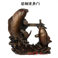 INPHIC-開運 精品開光純銅大型鯉魚跳龍門擺件 仿古家居辦公室工藝品裝飾擺設