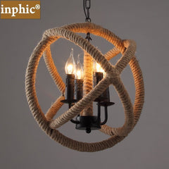 INPHIC-復古工業風酒吧吊燈餐廳創意個性藝術麻繩咖啡館吊燈吧臺美式燈具