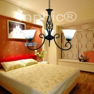 INPHIC-燈 餐廳吊燈三頭 歐式簡約臥室吊燈 書房 鐵藝燈