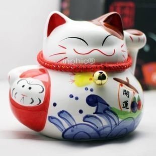 INPHIC-開運 大型招財貓 祝願貓 存錢罐 居家飾品 【招手款】