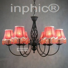 INPHIC-歐式吊燈 客廳吊燈 臥室吊燈 5頭布罩吊燈