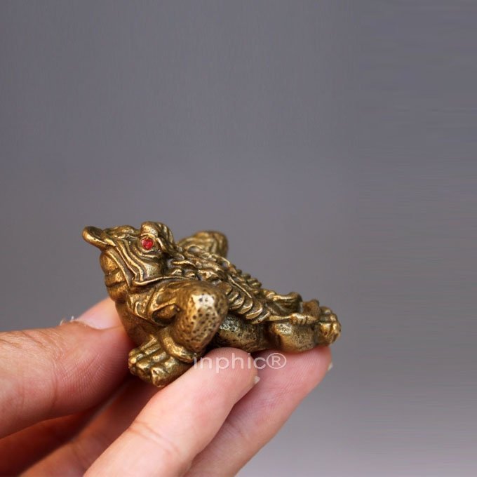 INPHIC-宗教 低價開光特小款純銅金蟾擺件 家居招財風水工藝品家飾金蟾