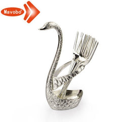 INPHIC-不銹鋼水果叉簽咖啡勺 湯匙韓國廚房小工具餐具套裝（單天鵝座）