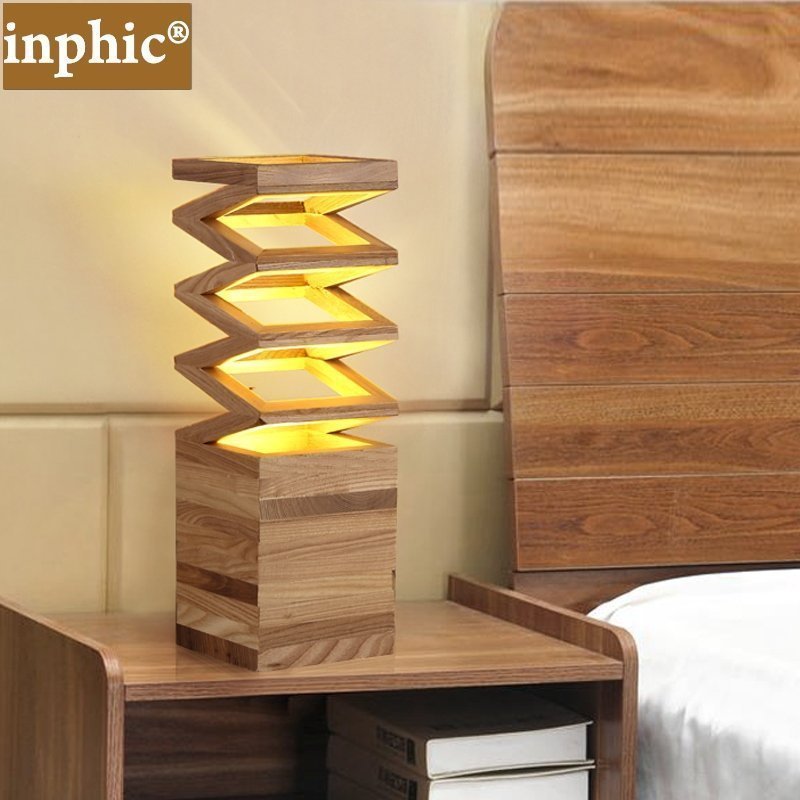 INPHIC-北歐創意個性實木臥室床頭臺燈 現代時尚木頭書房書桌led臺燈客廳