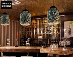 INPHIC-3D餐廳燈浪漫臥室吊燈店鋪吧臺特色工業風漫咖啡會所展廳玻璃燈具