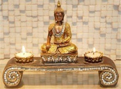 INPHIC-佛像 東南亞風格 泰式工藝品 擺飾 家居裝飾品 擺設 樹脂 坐佛燭臺