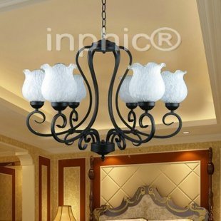 INPHIC-燈具歐式吊燈 歐式燈 鐵藝燈 複式客廳吊燈 餐廳臥室燈6頭吊燈