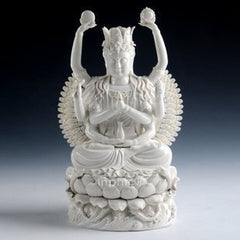 INPHIC-佛像 觀音陶瓷16吋千手觀音菩薩金彩佛像陶瓷佛像