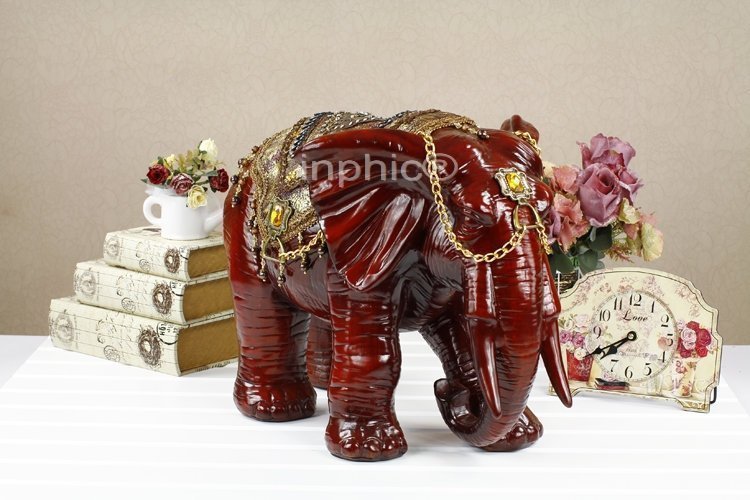 INPHIC-開運 大象簡約擺件招財聚財中款對象家居工藝品擺設門廳換鞋凳(一對)
